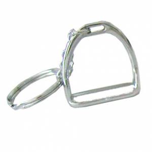 Silver TOUGH-1 27-01012 Stirrup Iron Keychain Silver TOUGH-1 27-01012 Stirrup Iron Keychain